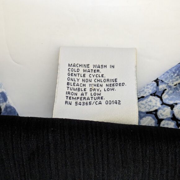 Allison Daley Women's Size 16 Button Down Blouse Blue Patchwork Embroidered - Picture 8 of 12